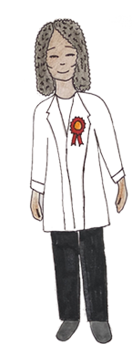 Researcher character illustration for Quantitative Methods