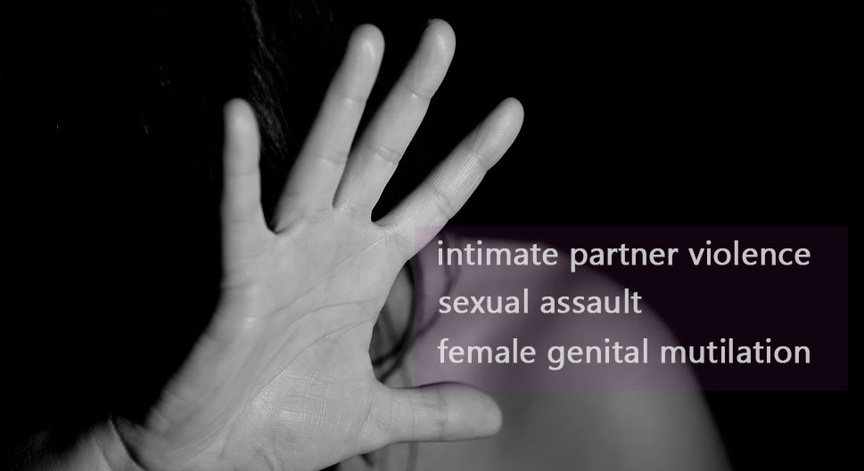 Woman's hand up in defence