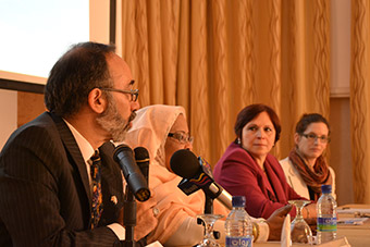 photo of keynote speakers at a conference