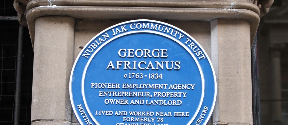 Blue plague commemorating George Africanus