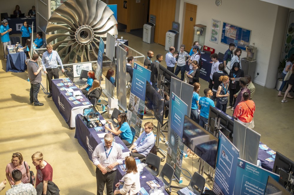 Student fair at our ESLC building for our engineering faculty