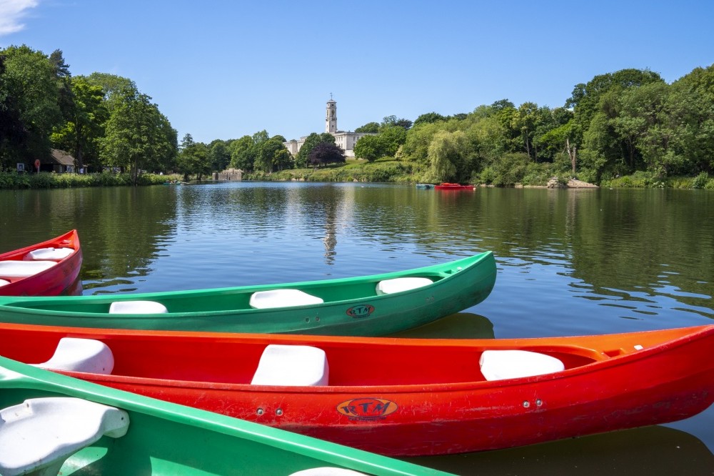 Boats on Highfields Lake University Park