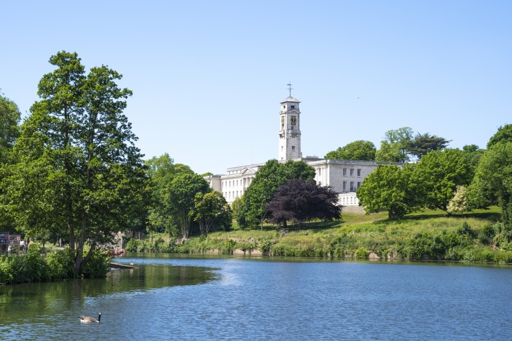 Trent Building and Highfields Lake, University Park