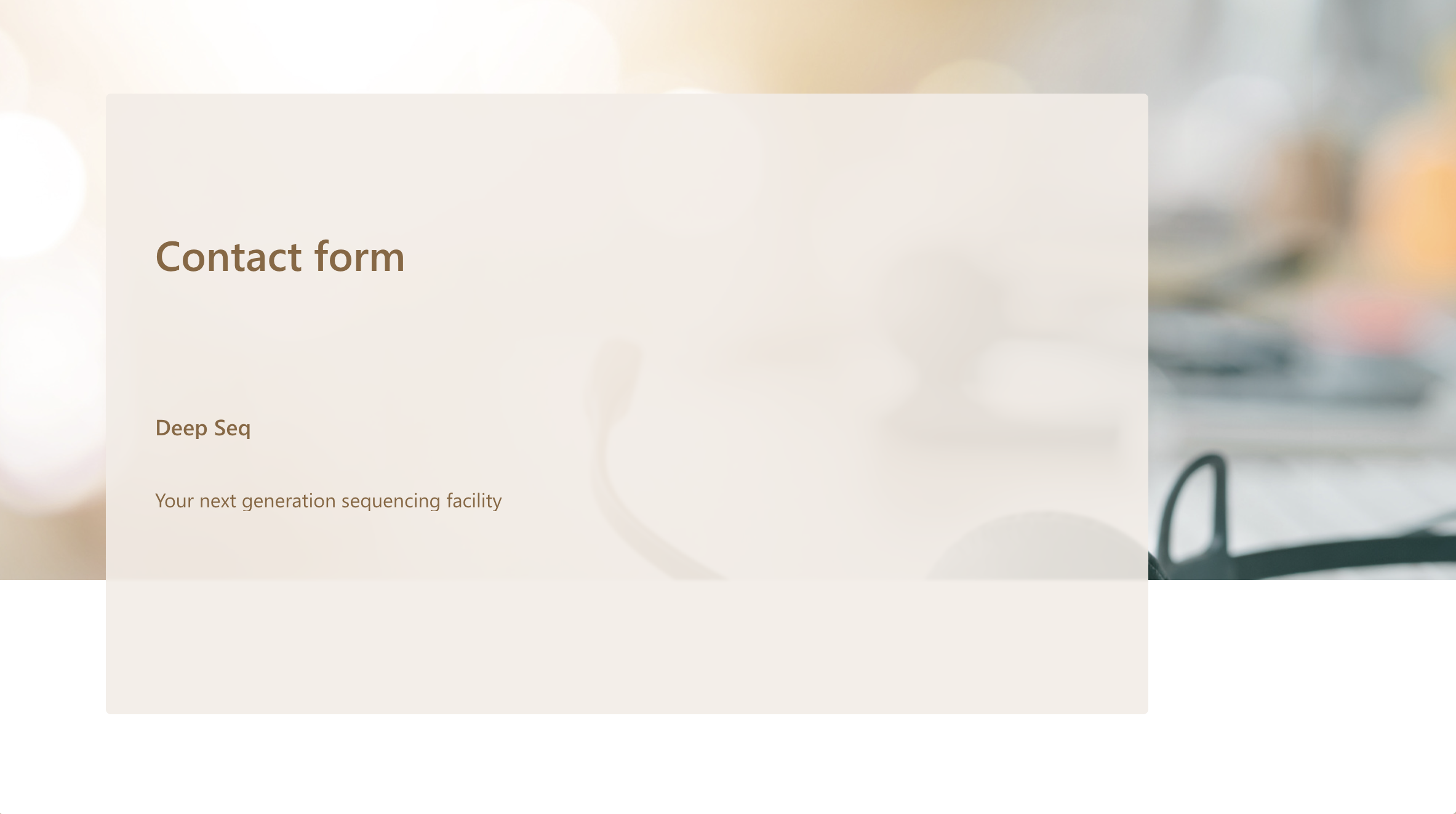 Contact us form image