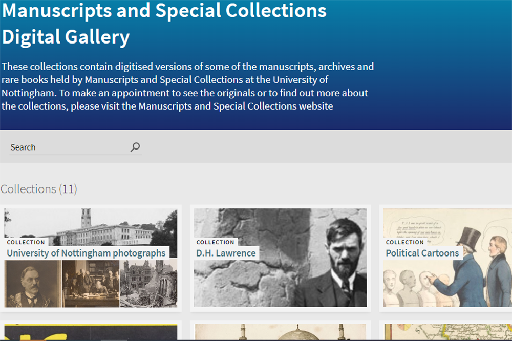 Manuscripts and Special Collections Digital Gallery