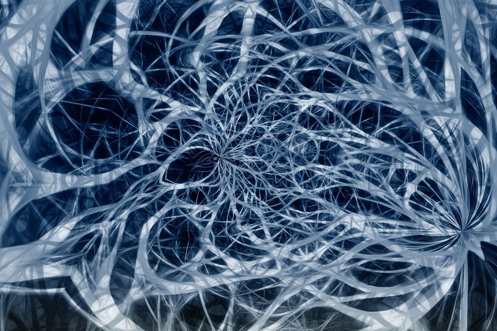 Illustration of nerve network in the nervous system