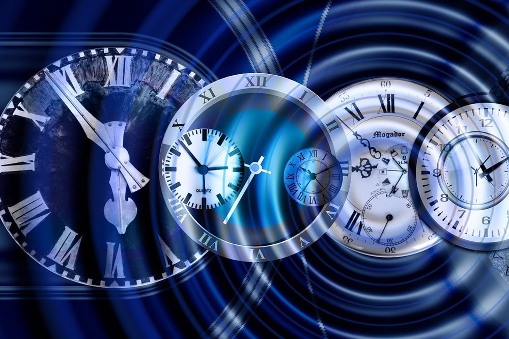 Illustrations clock clock face wave present year
