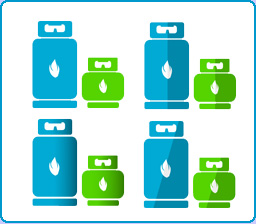 Inflammable gases and/or liquids icon