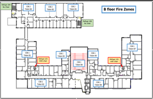 B- Floor Fire Zones - CSB Building