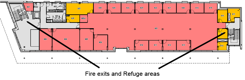 IMH fire exits and assembly point