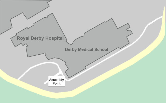 Royal Derby Hospital - Fire assembly point