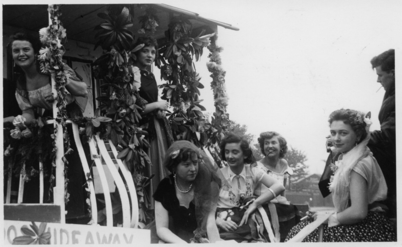 Archive photo of people enjoying a fairground