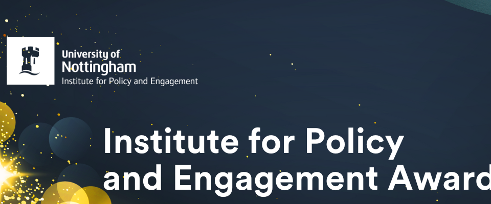 Graphic for award campaign featuring sparkle border and the Institute logo