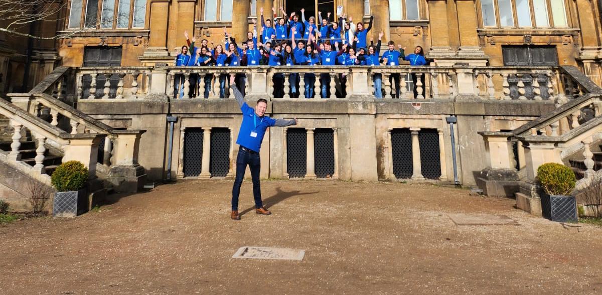 Science in the Park volunteers on the steps of Wollaton Hall
