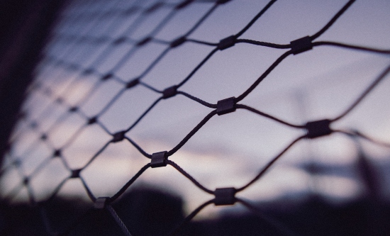 A wire-link fence