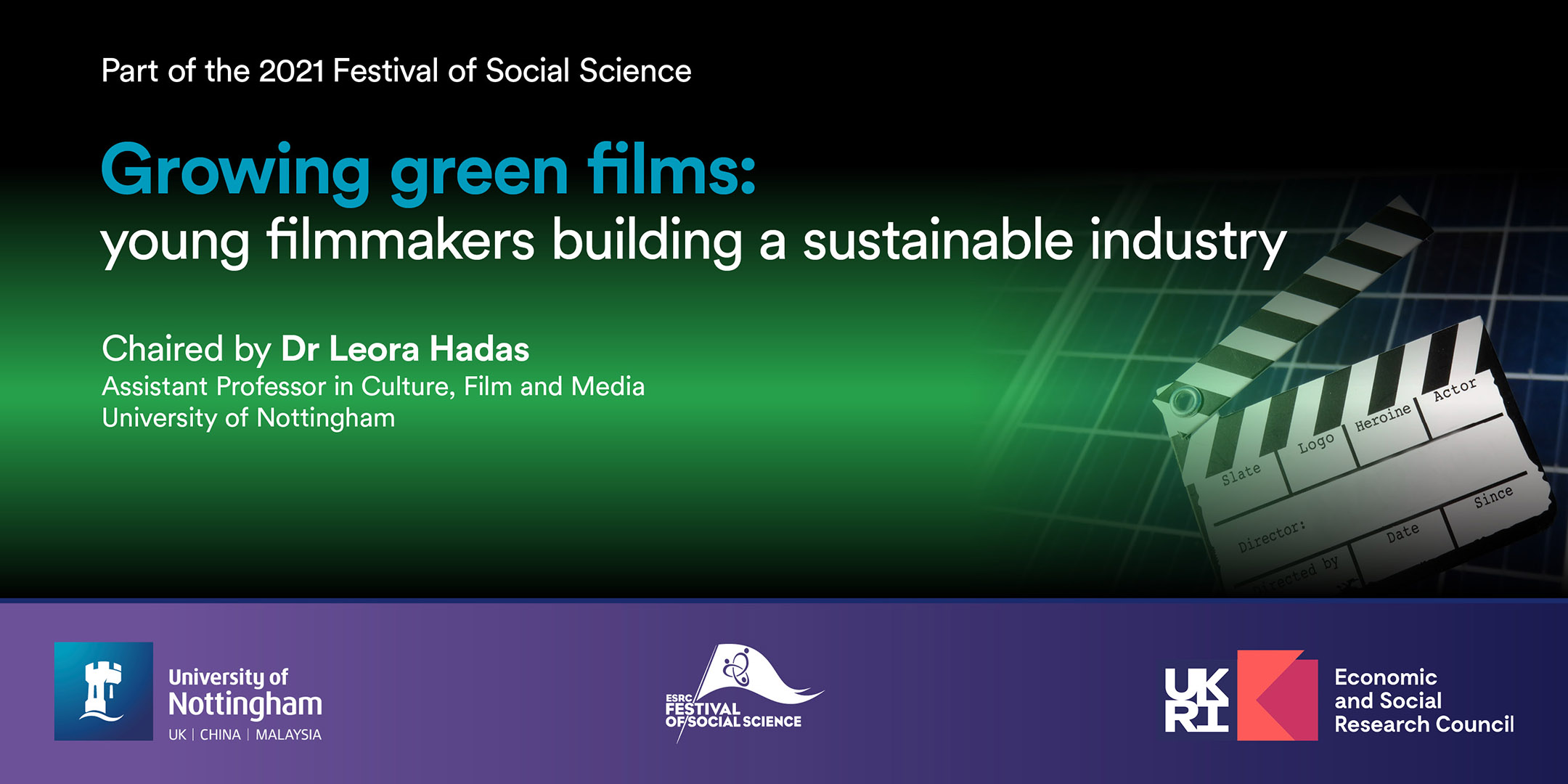 Booking link to growing green films