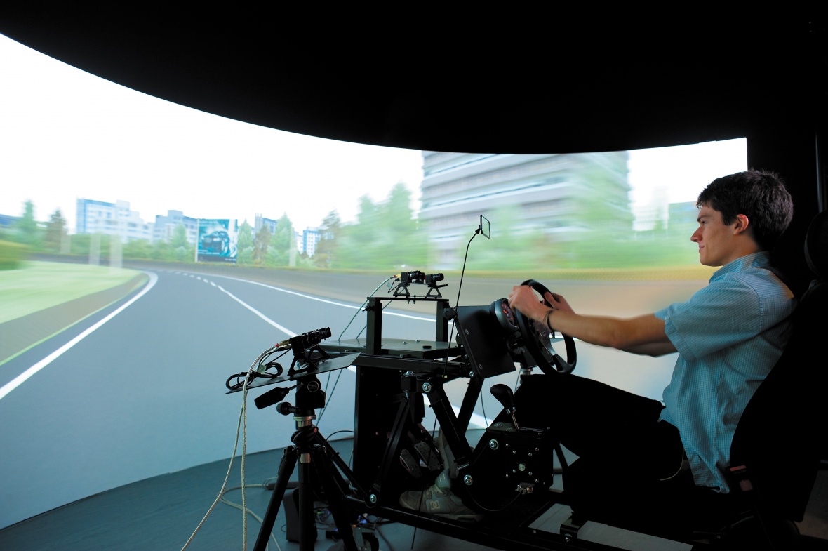 Student working on computer