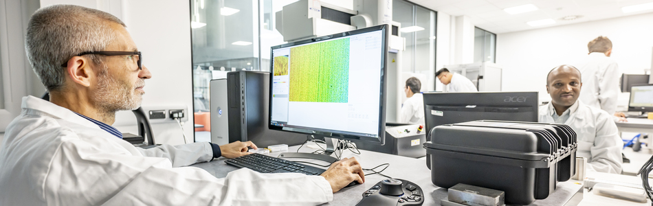 Post Doctoral researchers working in measurement services at the Manufacturing Metrology commercial lab at University of Nottingham