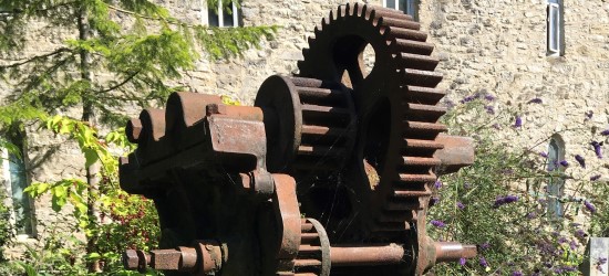 Large, rusty industrial machine