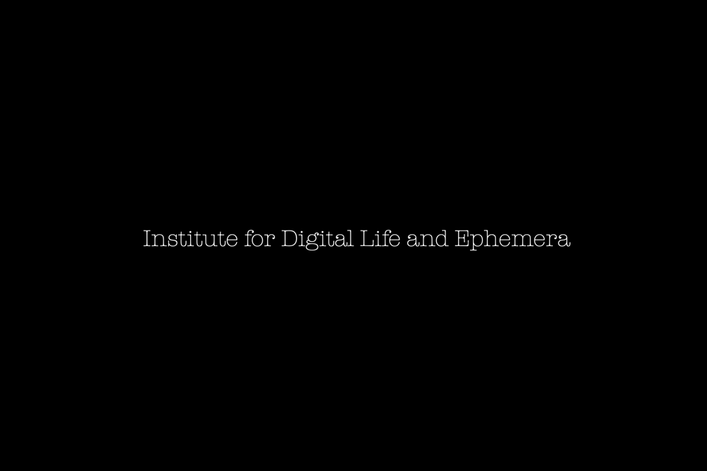 The Institute of Digital Life and Ephemera text-based logo