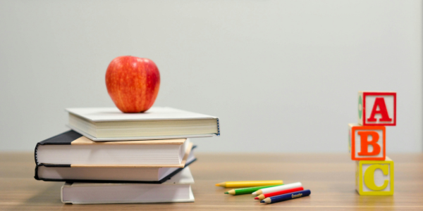 Learning blocks with A B C written on