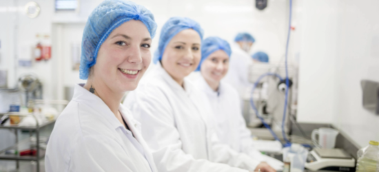 Scientist in a food hall