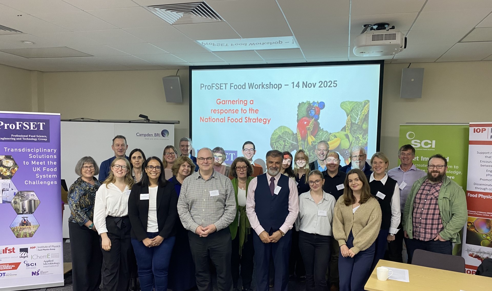Group image of ProFSET members and attendants of the "garnering a response to the National Food Strategy" workshop.