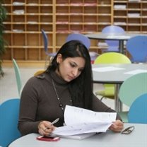 Student preparing for an exam