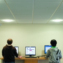 Students searching online