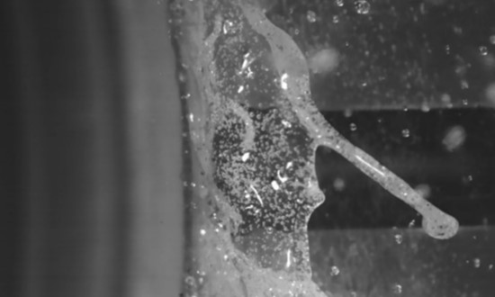 A seal showing fluids under test