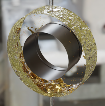 A graphic showing modelling of fluid through phases