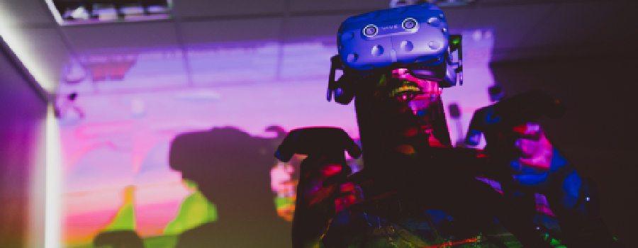 Person in a VR headset