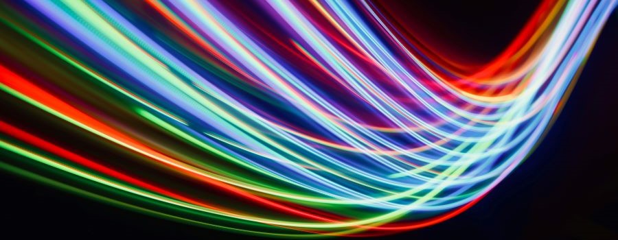 Flashes of multi-coloured lights